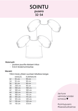 Lataa kuva Galleria-katseluun, KAAVASTUDIO AINOA: SOINTU PUSERO, KOOT 32-54