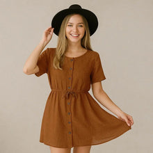 Lataa kuva Galleria-katseluun, VISKOOSI-PELLAVA, KONJAKKI