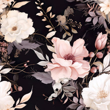 Lataa kuva Galleria-katseluun, Pala 60 cm: LUOMUJOUSTOCOLLEGE: MIDNIGHT FLOWERS