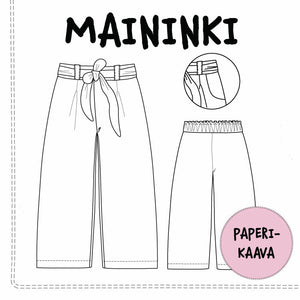 KAAVASTUDIO AINOA: LASTEN MAININKI-HOUSUT, koot 104-140