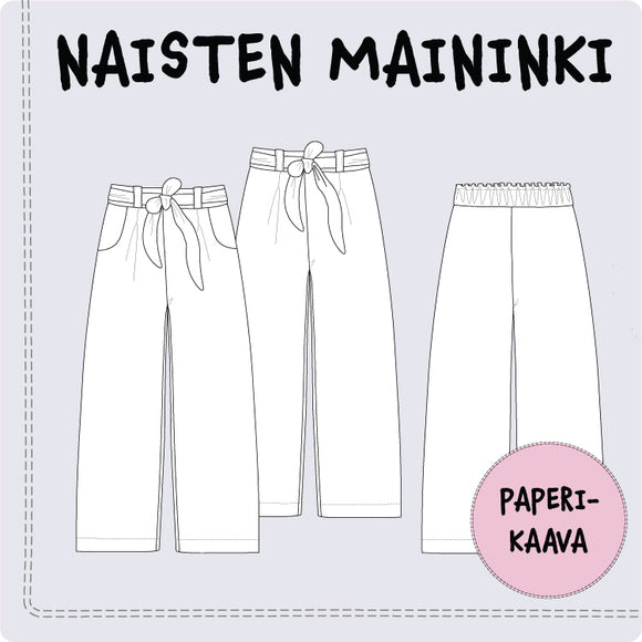 KAAVASTUDIO AINOA: NAISTEN MAININKI-HOUSUT, koot 32-54