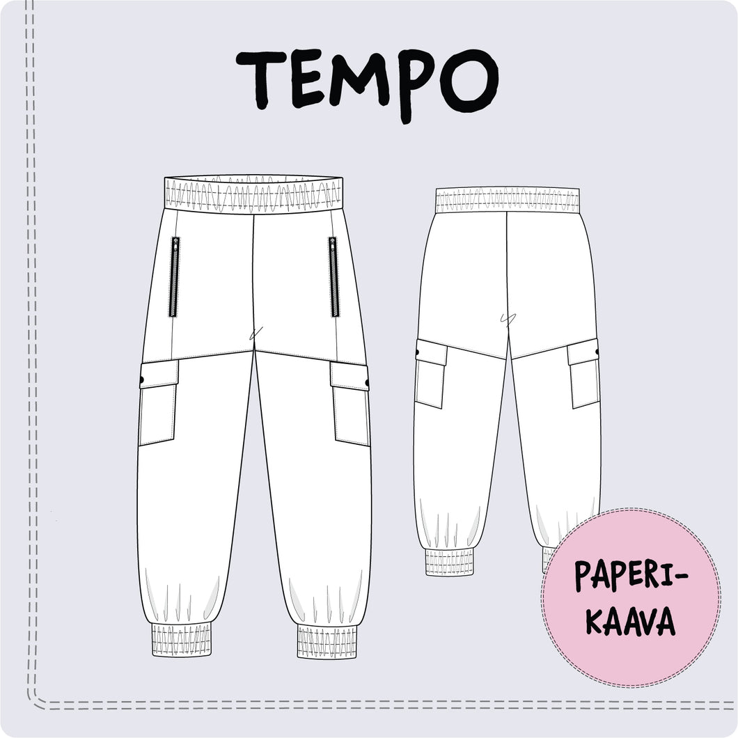 KAAVASTUDIO AINOA: TEMPO-REISITASKUHOUSUT, KOOT 104-164 CM