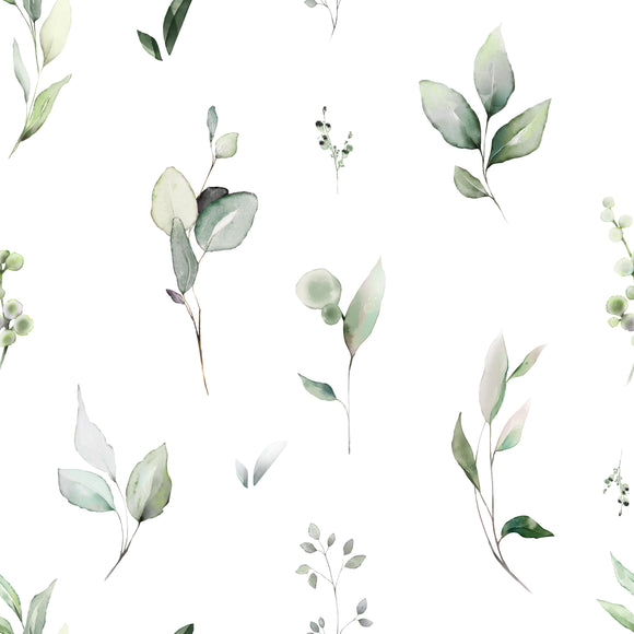 TRIKOO GREEN LEAVES, VALKOINEN extraleveä, 60 cm pala