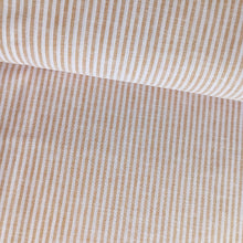 Lataa kuva Galleria-katseluun, PELLAVA-PUUVILLA KAPEAT RAIDAT, BEIGE
