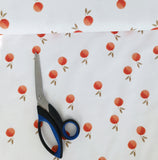 TRIKOO SWEET ORANGES, VALKOINEN extraleveä, 100 cm pala