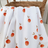 TRIKOO SWEET ORANGES, VALKOINEN extraleveä, 100 cm pala