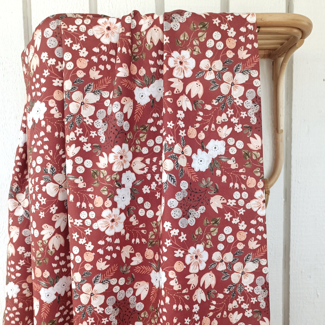 PUUVILLA LINNEA, TIILENPUNAINEN, 130 cm pala