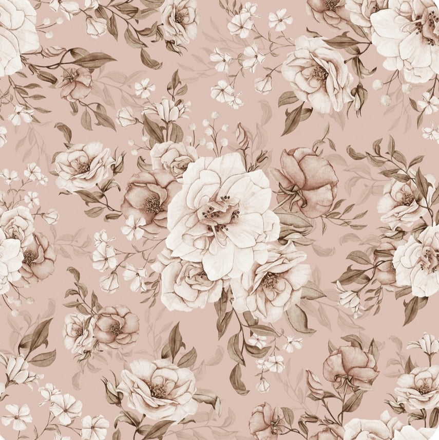 RIBBITRIKOO SUMMER FLOWERS, SEPIA PINK