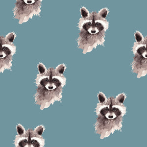 TRIKOO RACCOONS, TEAL extraleveä