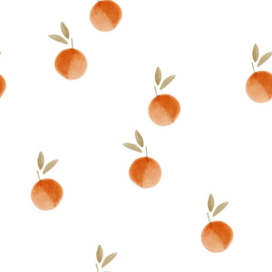 TRIKOO SWEET ORANGES, VALKOINEN extraleveä, 100 cm pala