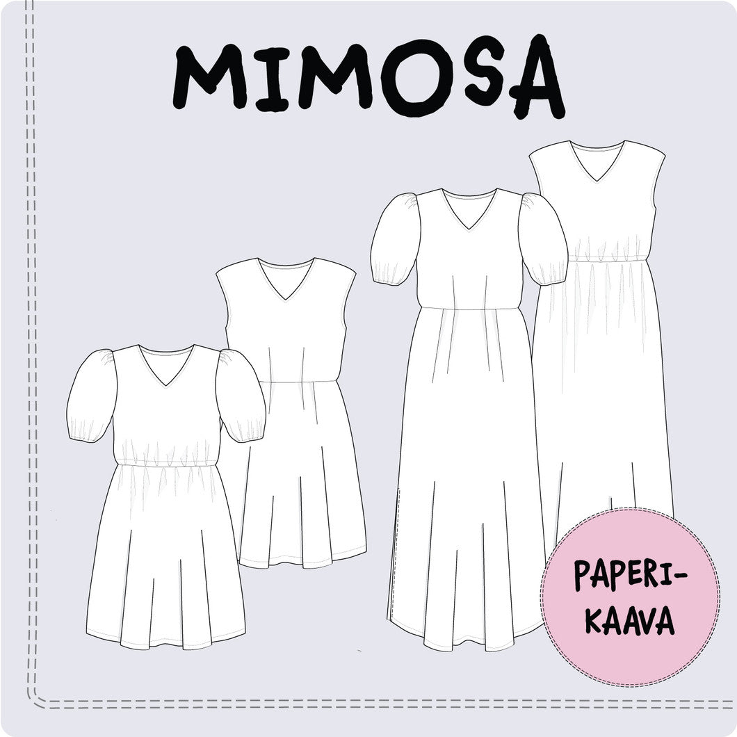 KAAVASTUDIO AINOA: NAISTEN MIMOSA-MEKKO, koot 32-54