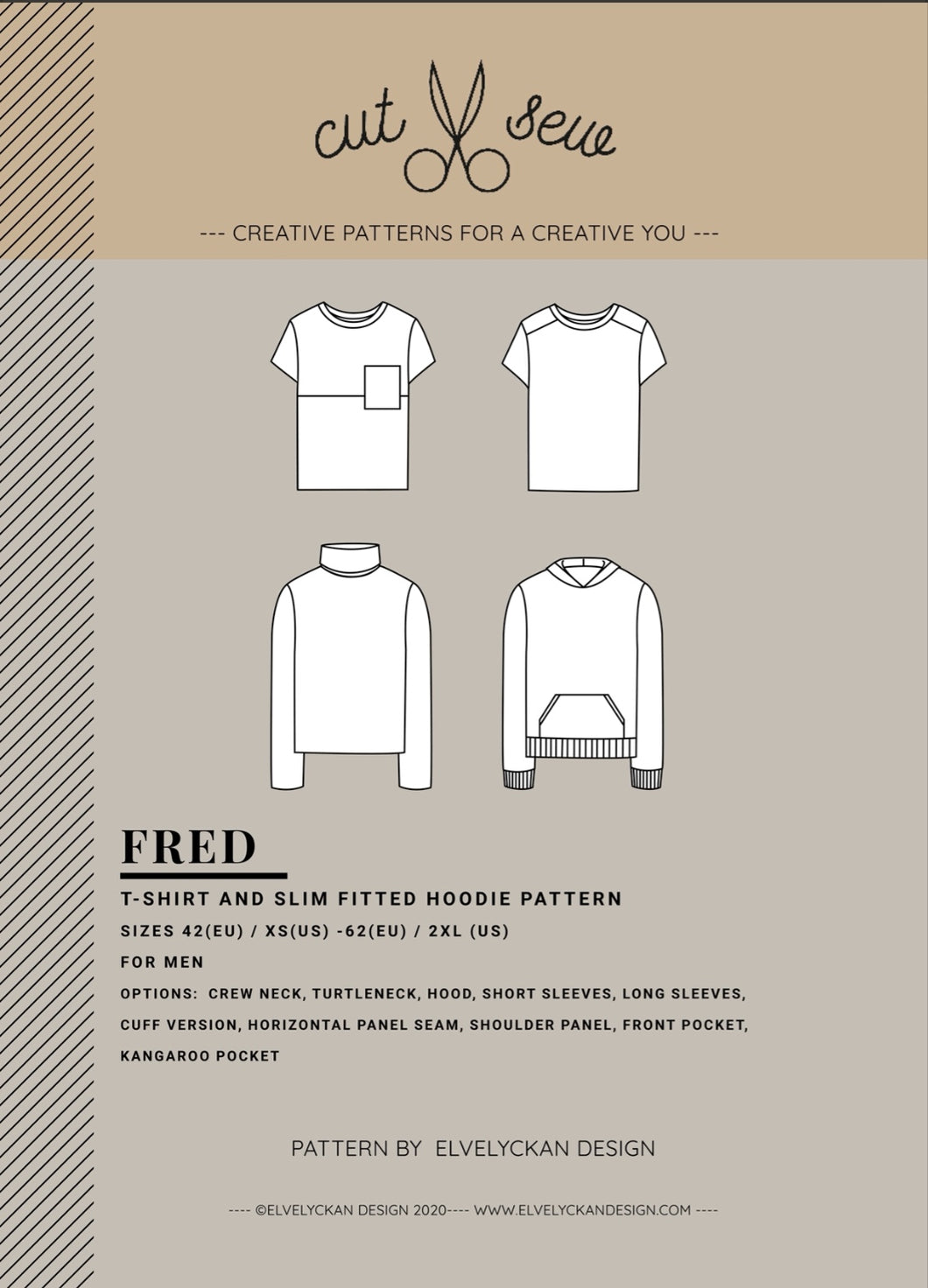 CUT & SEW PATTERNS: FRED MIESTEN PAITAKAAVAT