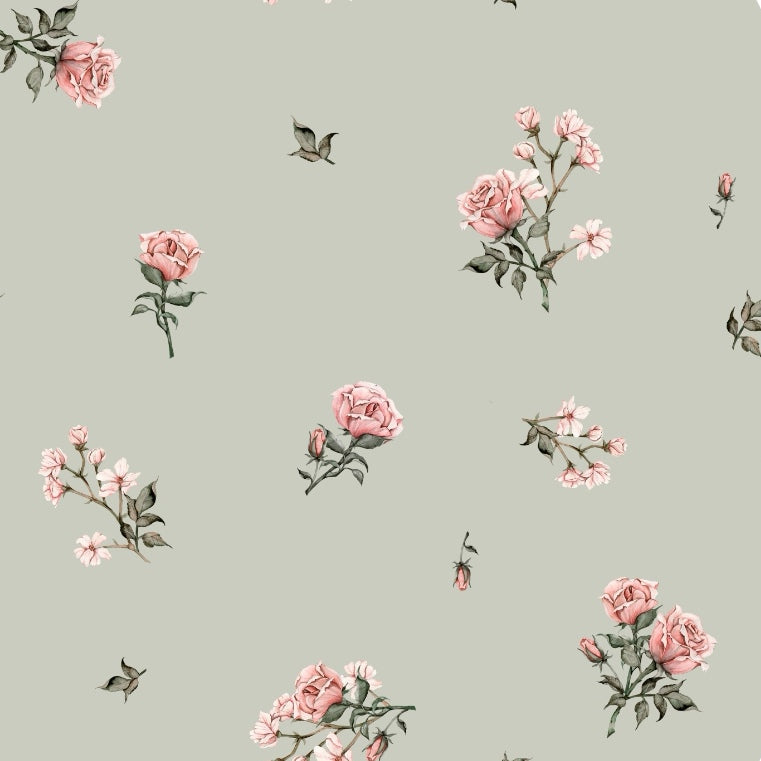 RIBBITRIKOO VINTAGE ROSES, SAGE