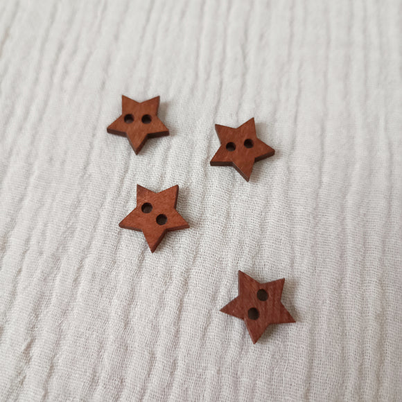 Puinen tähtinappi 16 mm