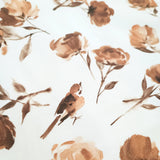 TRIKOO FAMILY FABRICS, ROSES AND BIRDS, 100 cm pala