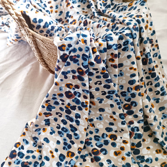 PUUVILLA-MODAALITRIKOO ANIMAL SKIN, VAALEA HIEKKA, 60 cm pala