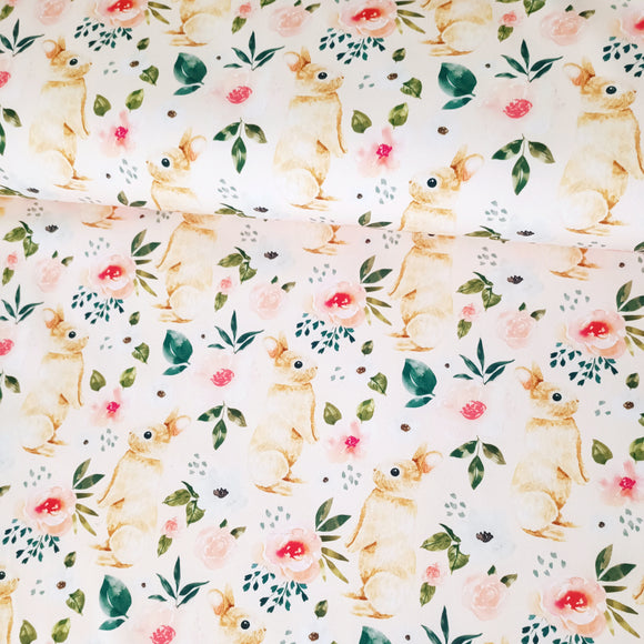 SOFTSHELL, BUNNY FLORAL, LIGHT PEACH